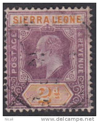 SIERRA LEONE 1904 2d KE VII SG 89 U XQ153 - Sierra Leone (...-1960)