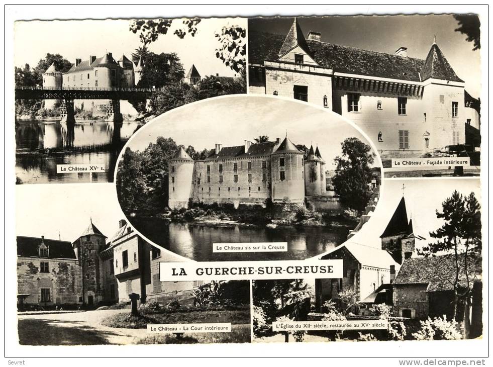 LA GUERCHE SUR CREUSE. - Le Château Et L'Eglise.  CPM - La Guerche Sur L'Aubois