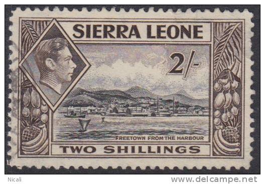 SIERRA LEONE 1938 2/- KGVI SG 197 U XQ181 - Sierra Leone (...-1960)
