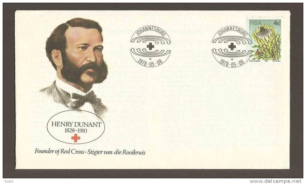 South Africa RSA - 1978 - Henry Dunant Founder Of The Red Cross Commemorative Cover - Covers & Documents