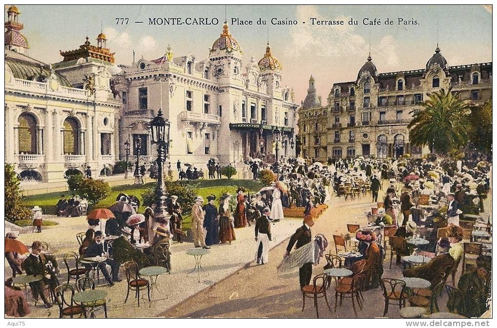 MONACO   Place Du Casino.Terrasse Du Café De Paris (animée) - Wirtschaften & Restaurants