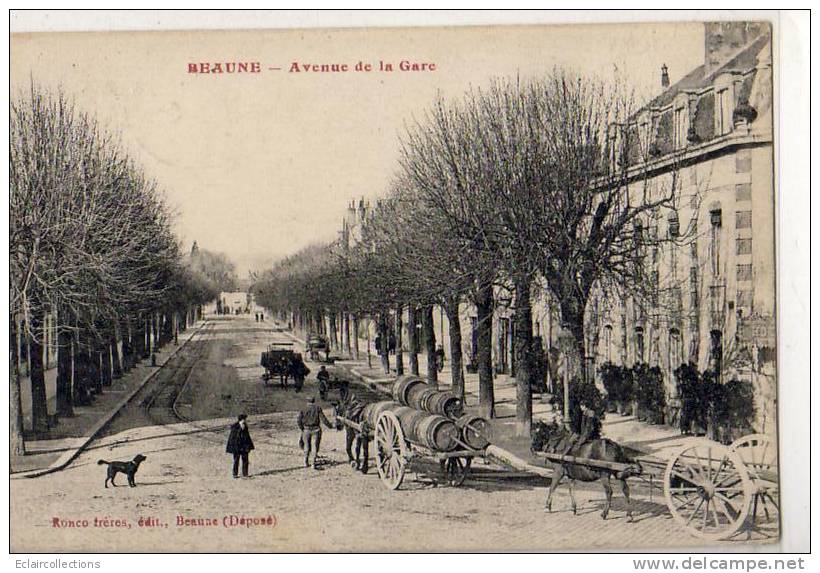 Beaune      21         Avenue De La Gare     Attelage  (voir Scan) - Beaune