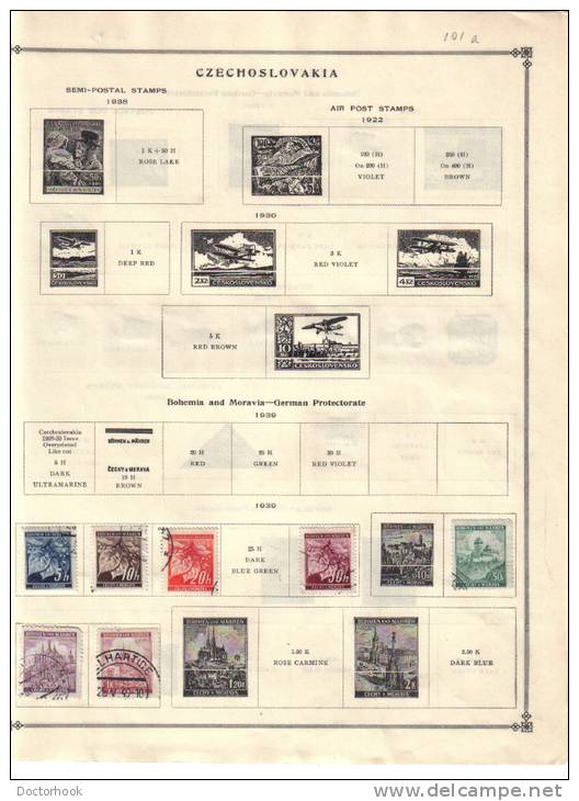 CZECHOSLOVAKIA    Collection Of  Mounted Mint And Used As Per Scan. ( 3 SCANS) - Collections, Lots & Séries
