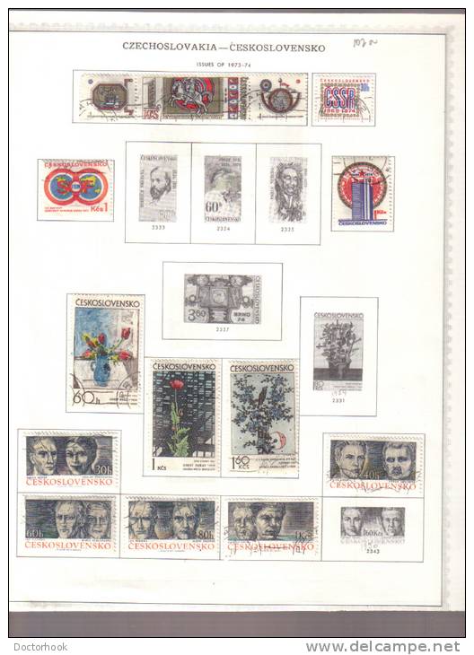 CZECHOSLOVAKIA    Collection Of  Mounted Mint And Used As Per Scan. ( 3 SCANS) - Collections, Lots & Séries