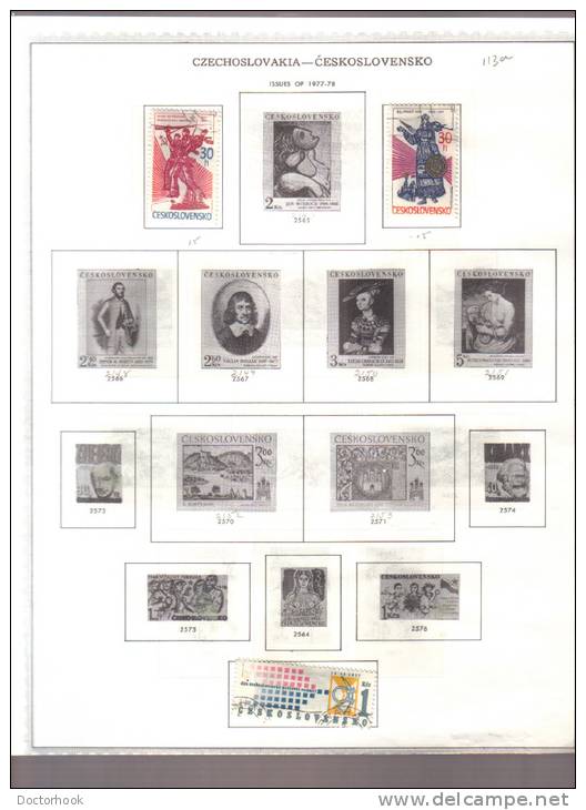 CZECHOSLOVAKIA    Collection Of  Mounted Mint And Used As Per Scan. ( 4 SCANS) - Collections, Lots & Series