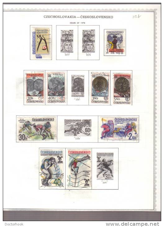 CZECHOSLOVAKIA    Collection Of  Mounted Mint And Used As Per Scan. ( 4 SCANS) - Collections, Lots & Series