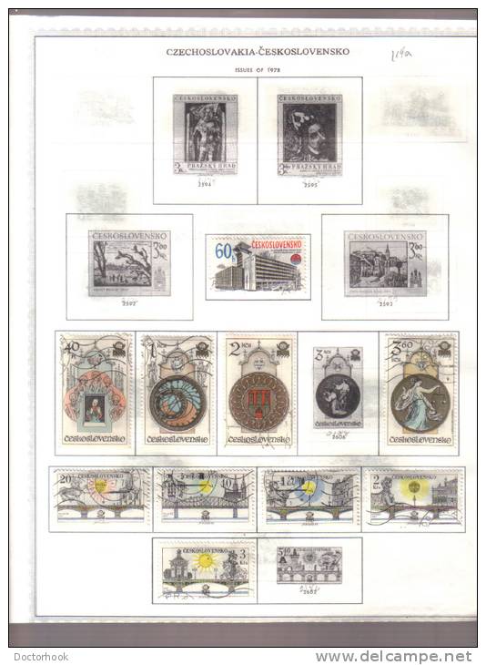 CZECHOSLOVAKIA    Collection Of  Mounted Mint And Used As Per Scan. ( 4 SCANS) - Collections, Lots & Series