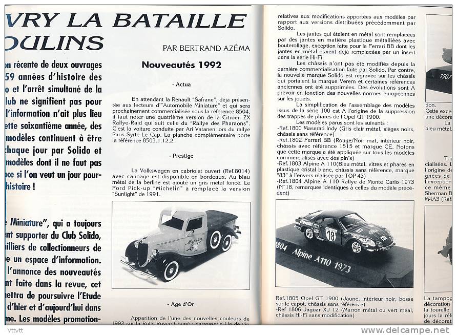 AUTOMOBILE MINIATURE, N° 96 (mai 1992) : Revell Metal, Solido, De Soto, Mercury, Spot-On, Dinky Toys, Héco-Modèles... - Riviste