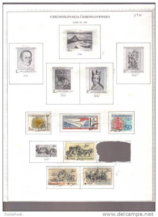 CZECHOSLOVAKIA    Collection Of  Mounted Mint And Used As Per Scan. ( 6 SCANS) - Collections, Lots & Séries