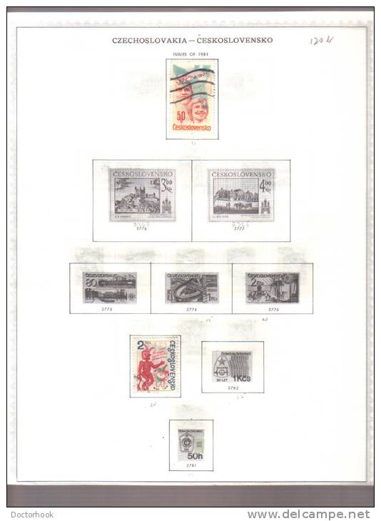 CZECHOSLOVAKIA    Collection Of  Mounted Mint And Used As Per Scan. ( 6 SCANS) - Collections, Lots & Séries