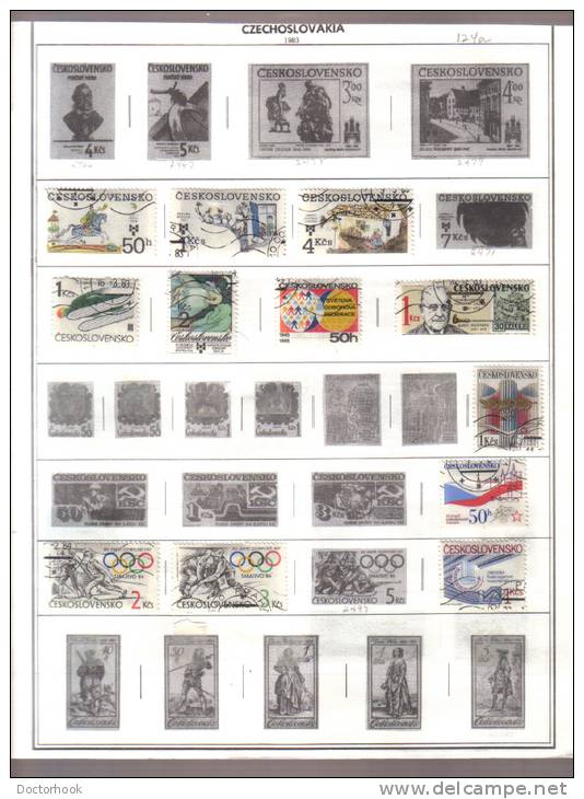 CZECHOSLOVAKIA    Collection Of  Mounted Mint And Used As Per Scan. (2 SCANS) - Collections, Lots & Series