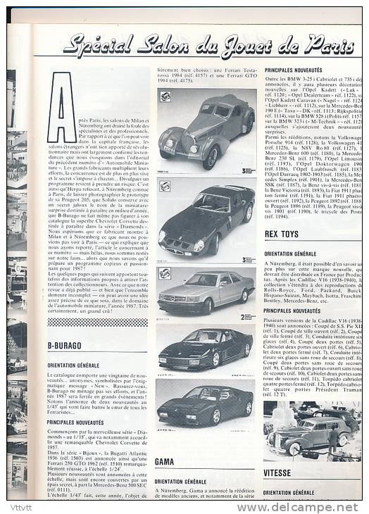 AUTOMOBILE MINIATURE, N° 34 (mars 1987) : Buick Solido, Jaguar Burago, Politoys, Oldtimer De Schuco, Marché Miniature... - Revues