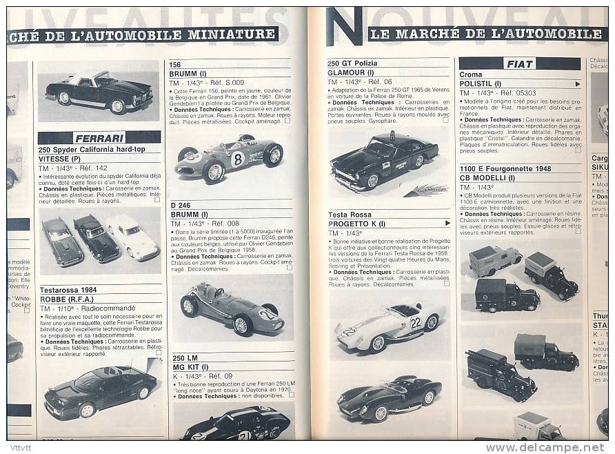 AUTOMOBILE MINIATURE, n° 34 (mars 1987) : Buick Solido, Jaguar Burago, Politoys, Oldtimer de Schuco, Marché miniature...