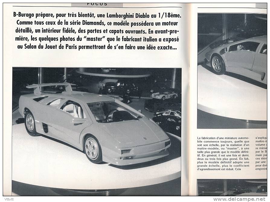 AUTOMOBILE MINIATURE, N° 94 (mars1992) : Lamborgini B-Burago, Ars, Mira, Kyosho, Solido, Lesney-Matchbox, Spot-On... - Revues