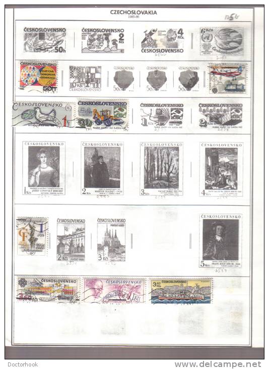 CZECHOSLOVAKIA    Collection Of  Mounted Mint And Used As Per Scan. (4 SCANS) - Collections, Lots & Séries