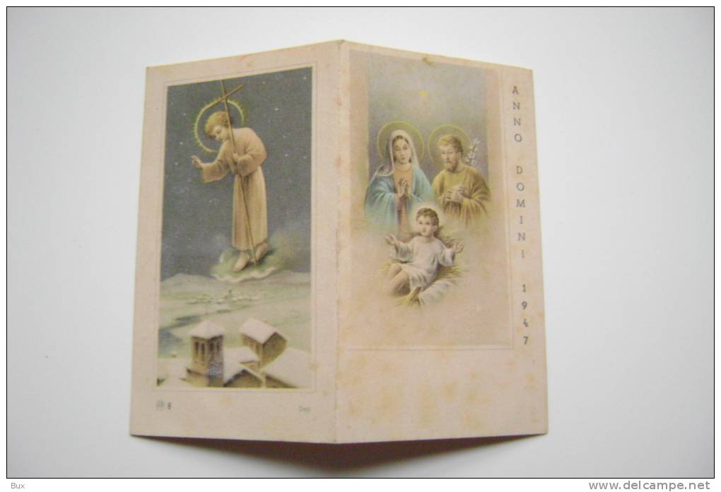 1947  ANNO  DOMINI   SACRA FAMIGLIA  RELIGIONE SANTO SANCTE SAINT     CALENDARIETTO   CALENDAR  CALENDRIER - Petit Format : 1941-60