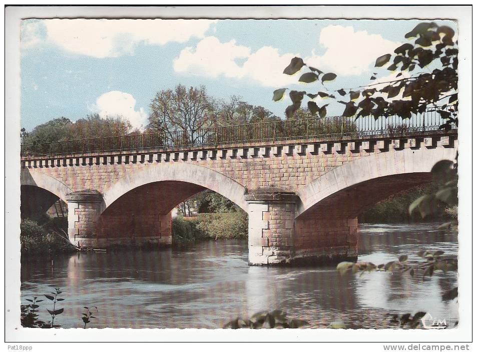 CHASSENEUIL DU POITOU 86 - Le Pont Sur Le Clain - CPSM Dentelée Colorisée GF N° 401 - Vienne - Autres & Non Classés