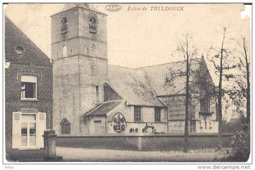 Cpa: Lier- Lierre " Le 24 Aôut 1914 " Eglise De Thildonck - Lier
