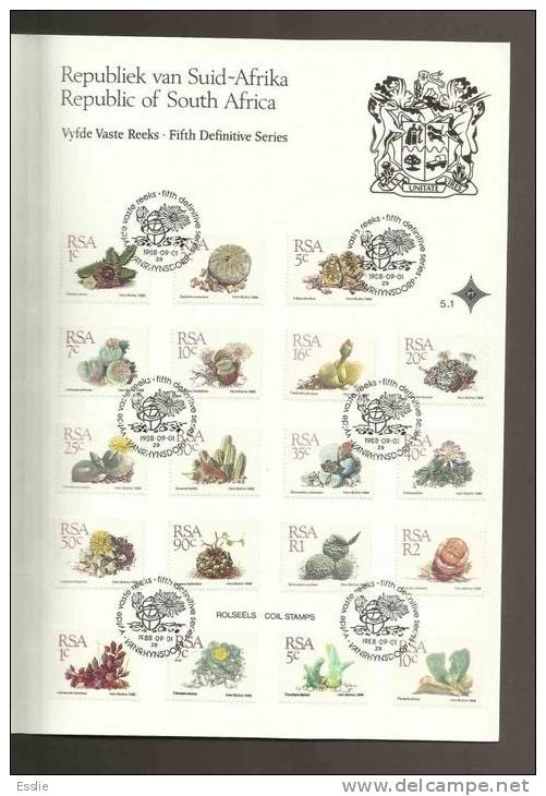 South Africa RSA FDC 1988 5.1 5th Definitive Succulents - Cactus