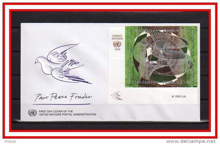 ONU (Vienne) FDC En Relief De 1994 N° YT 172 à 175 " JOURNEE DE LA PAIX " Parfait état + Prix Dégressif ! - Piccioni & Colombe