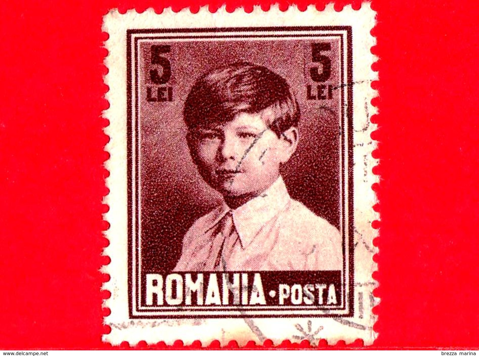 ROMANIA - Usato - 1928 - Re Michel - King Michael I Of Romania (*1921) - 5 Lei - Usado