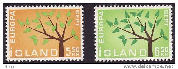 Islande 1962 - Yv.no.319-20 Neufs**(d) - Neufs