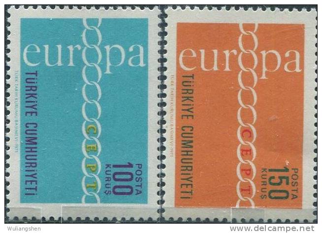 AX0278 Turkey 1971 Europa Ring 2v MNH - 1971