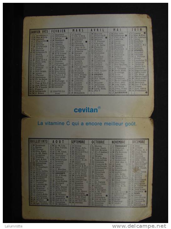 Calendrier. 4. Publicité Cevitan La Vitamine C. 1973 - Petit Format : 1971-80