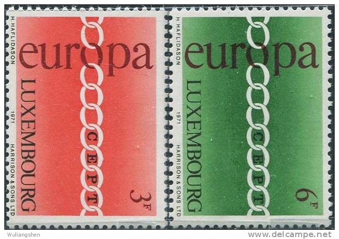 AX0284 Luxembourg 1971 Europa Ring 2v MNH - 1971