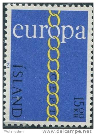 AX0294 Iceland 1971 Europa Ring 1v MNH - 1971