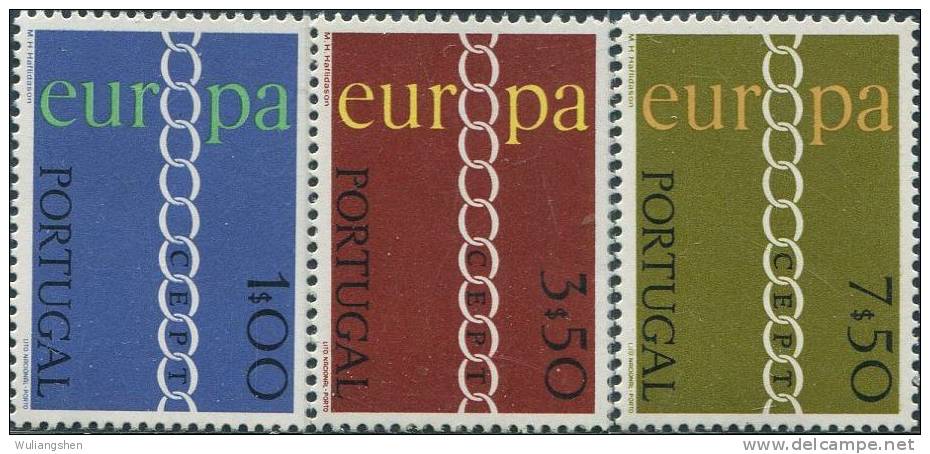 AX0295 Portugal 1971 Europa Ring 3v MNH - 1971