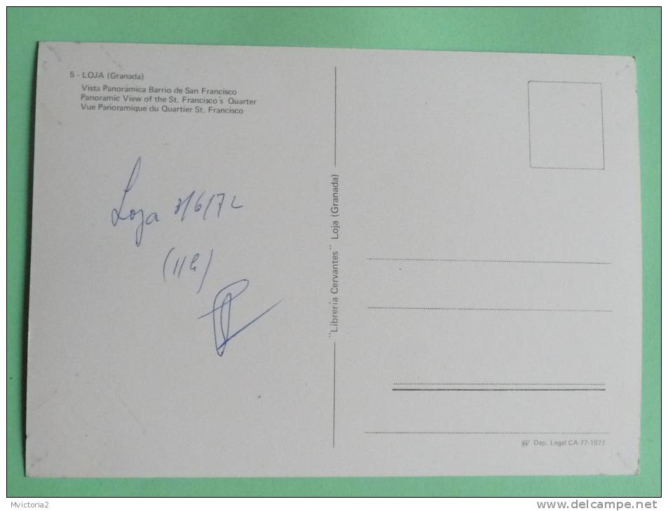 LOJA ( Granada ) - Vista Panoramica Barrio De San Francisco - Granada