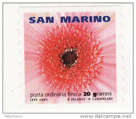 P - 2005  San Marino - Posta Ordinaria Fino A 20 Grammi - Fiore - Neufs