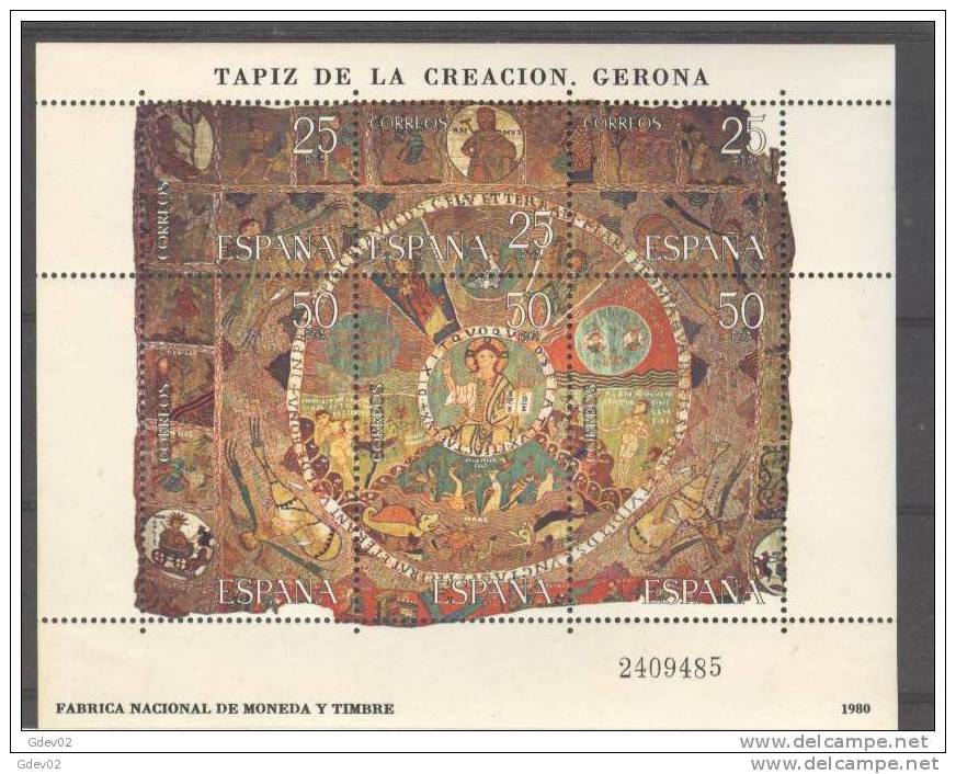 ES2591-LB005TRT.Spain.Espagne.TAPIZ  DE LA CREACION.GERONA.1980. (Ed 2591**)sin Charnela.LUJO - Theologians