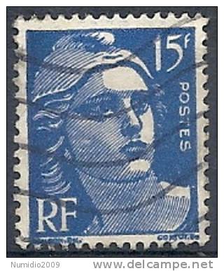 1951 FRANCIA USATO MARIANNA DI GANDON 15 F - FR602 - 1945-54 Marianne Of Gandon