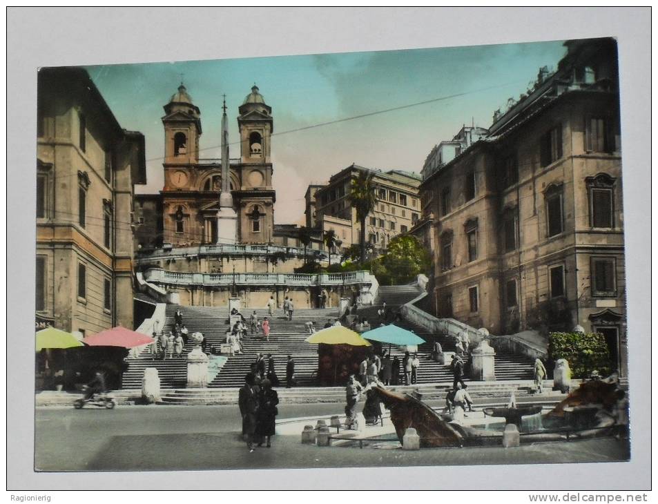 ROMA - Piazza Di Spagna - Trinità Dei Monti - 1956 - Piazze