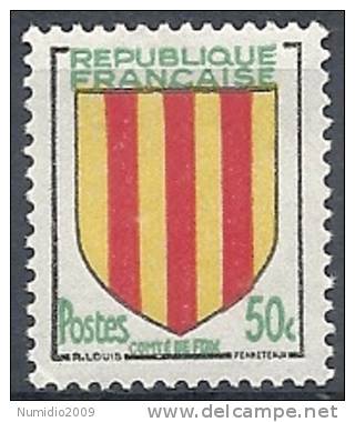1955 FRANCIA STEMMI DI PROVINCE FRANCESI 50 C MNH ** - FR615 - 1941-66 Coat Of Arms And Heraldry