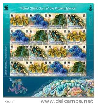 PITCAIRN 2012 - Faune Marine, WWF - Feuillet 16v Neuf*** (MNH) - Pitcairn Islands