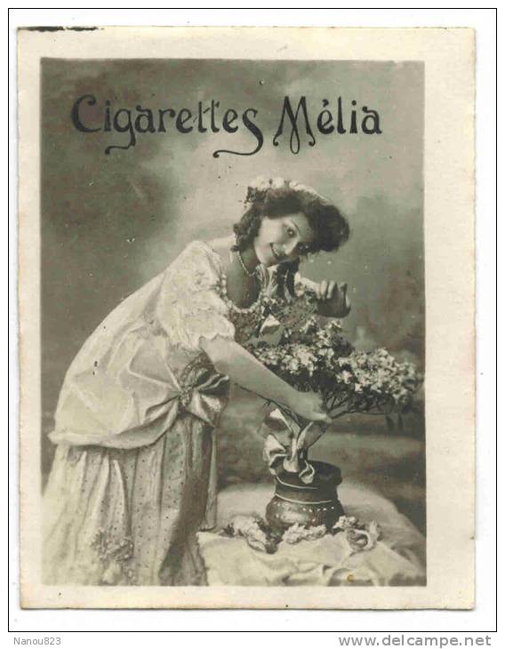 CHROMO CIGARETTES MELIA ALGER PIN UP: "Femme Au Bouquet De Fleurs " - Melia