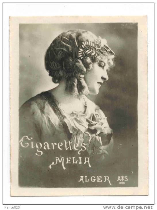 CHROMO CIGARETTES MELIA ALGER PIN UP : "Portrait De Femme" - A & S N° 1096 - Melia