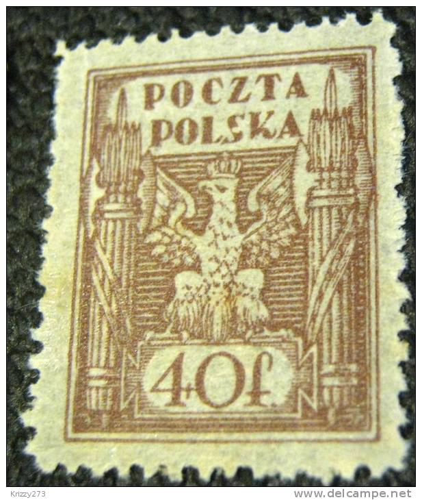 Poland 1920 Eagle 40f - Mint - Oficiales