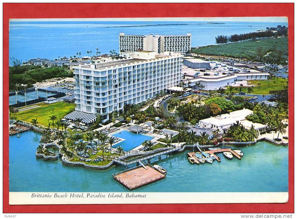 * Brittania Beach Hotel, Paradise Island, BAHAMAS-1974(Timbre Non Oblitéré) - Bahamas