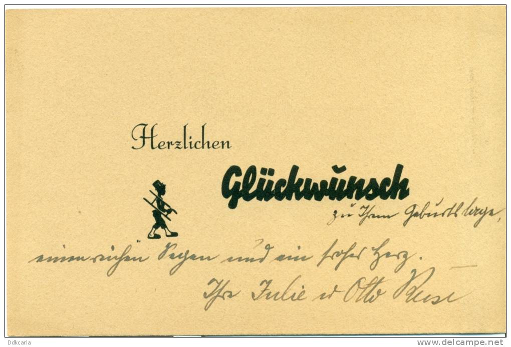 Herzlichen Glückwunsch - 1946 - Scherenschnitt - Silhouette
