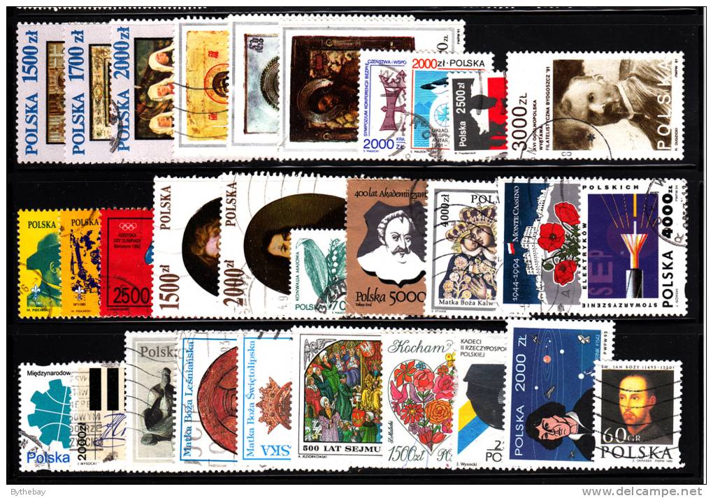 Poland 1990s-2000s 87 Different Stamps Mostly Used - Vrac (max 999 Timbres)