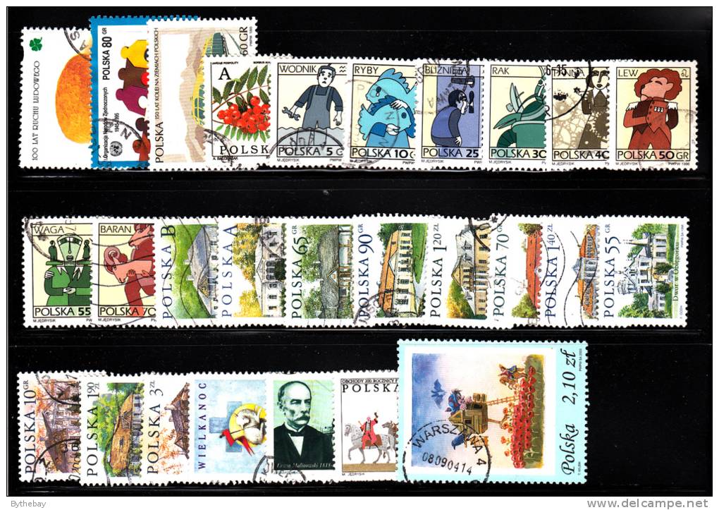 Poland 1990s-2000s 87 Different Stamps Mostly Used - Vrac (max 999 Timbres)