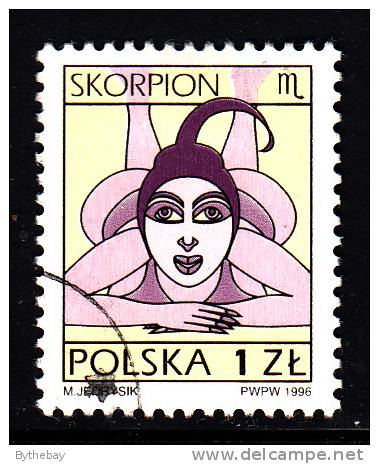 Poland Used Scott #3286 1z Scorpio - Signs Of The Zodiac - Gebraucht