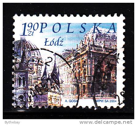 Poland Used Scott #3711 1.90z Church Of The Descent Of The Holy Ghost, Israel Poznanski House, Lodz - City Landmarks - Oblitérés