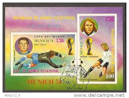 Guinea Equatoriale - Foglietto Calcio - Mondiali 1974 - Usato - 1974 – Germania Ovest