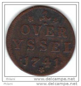 COINS PAYS BAS, OVERYSSEL KM 90  1DUIT 1741. (DP38) - …-1795 : Période Ancienne