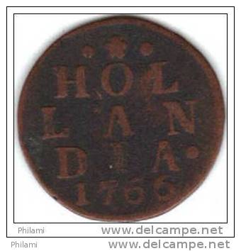 COINS PAYS BAS, HOLLAND KM 80  1DUIT 1766. (DP40) - …-1795 : Période Ancienne